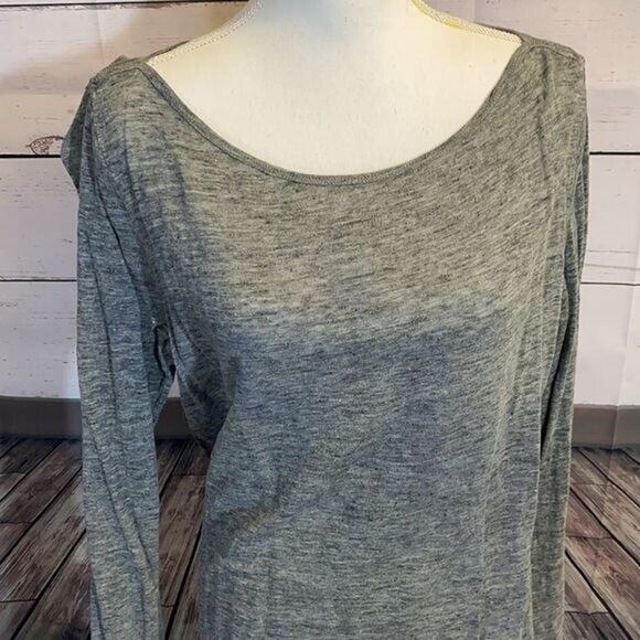 Banana Republic Top Shirt Womens XL Gray Tunic Basic Minimalist Casual Modern‎ - Picture 8 of 11